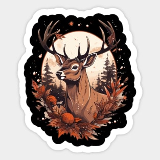 Cottagecore Deer Ugly Christmas Men Kids Women Christmas Sticker